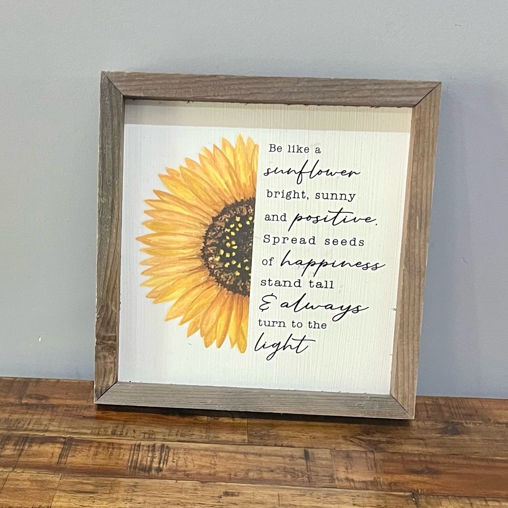 Sunflower Inspirational Wall Art